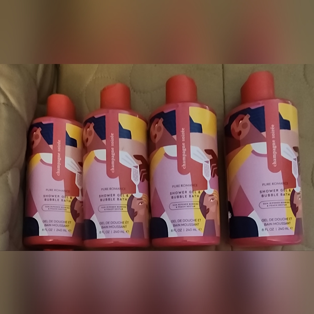 NEW Pure Romance Champagne Soiree bubble bath/shower gel